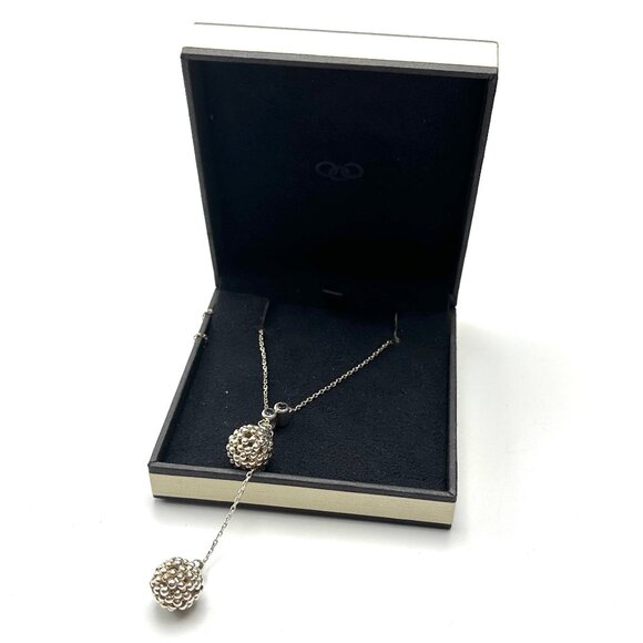 Links of London Silver Y Necklace  w/Iolite Slider—Effervescence Bubble 25" EUC - Picture 4 of 8